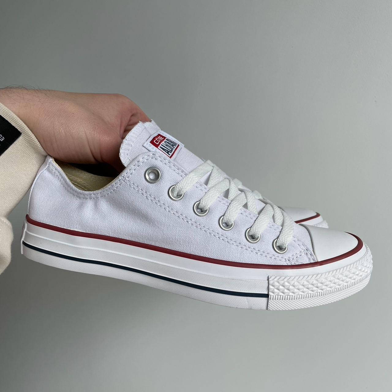 

Женские низкие белые кеды Converse All Star Кеды конверс олл стар 40-25.5 см,, Белый
