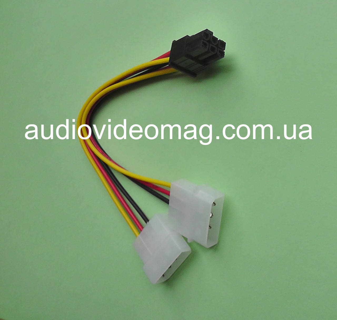 

Кабель (переходник) питания 6 pin на 2 Molex, для видеокарт