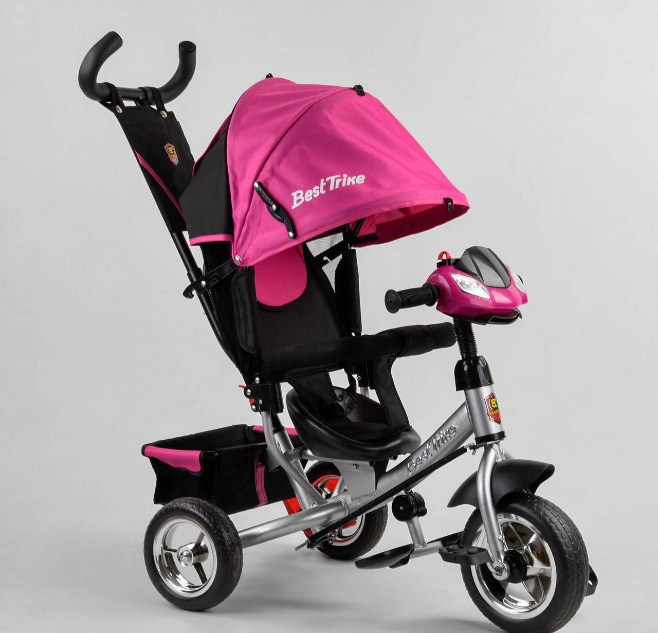 

Велосипед детский трехколесный Best Trike 6588 малиновый(с), колесо пена, фара