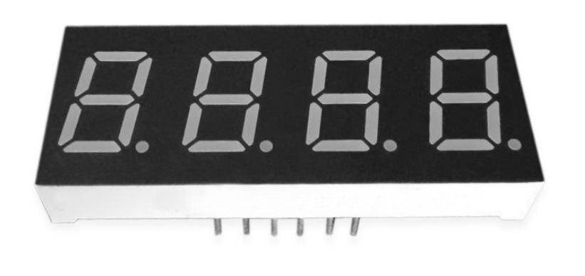 

Индикатор 4 разряда 0.4" Красный, анод, черный фон KL-4041-BSR