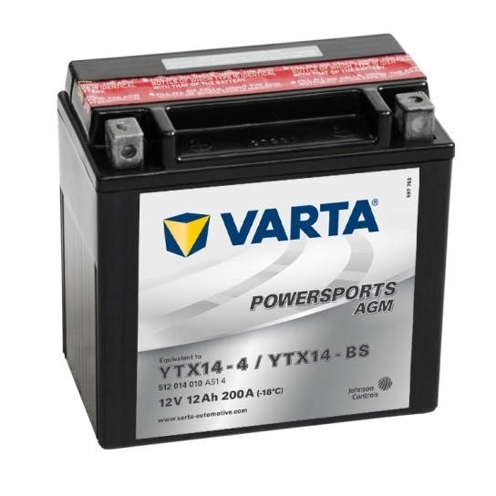 

Аккумулятор VARTA MOTO POWERSPORT AGM (YTX14-BS, YTX14-4)