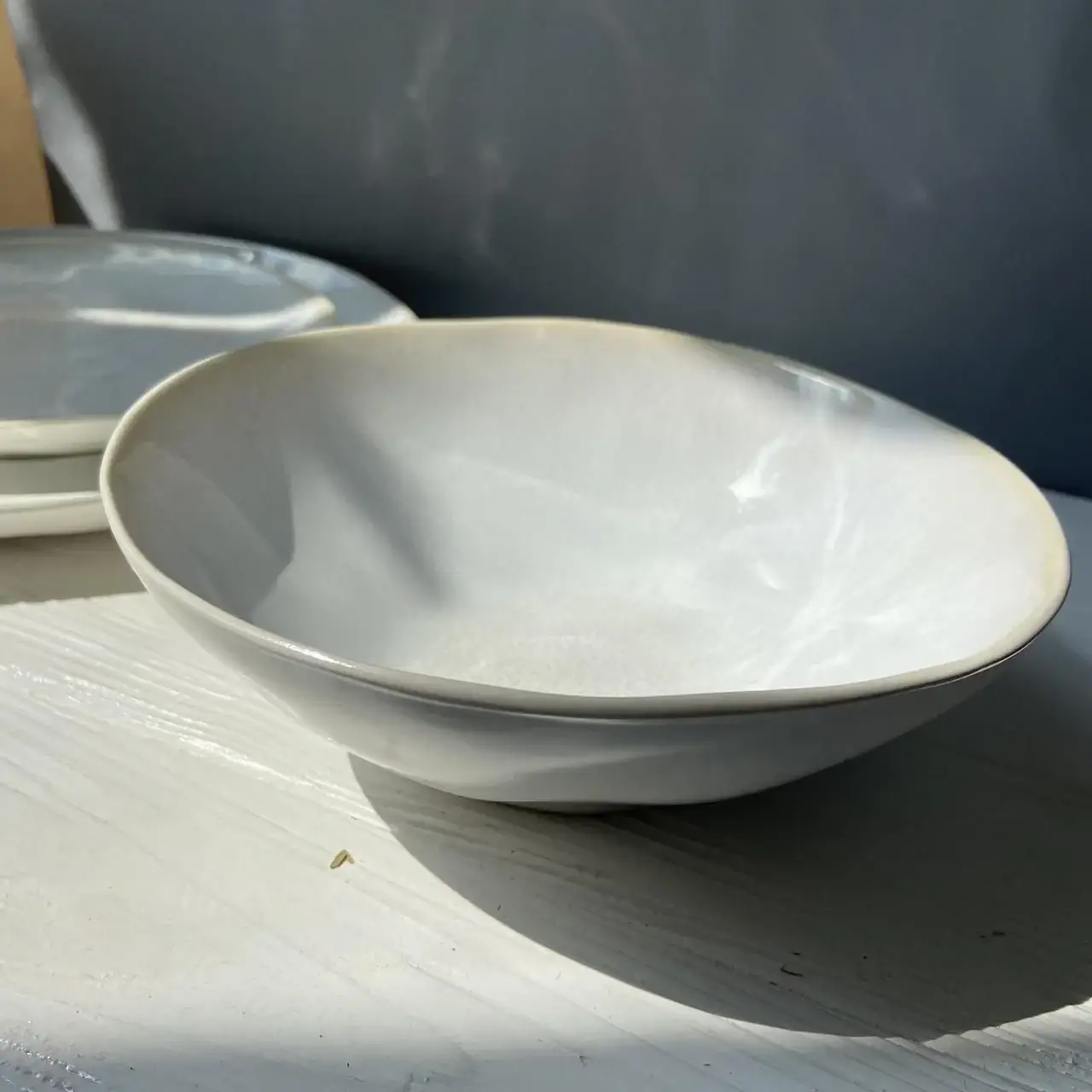 

Салатник бежевый / Миска бежевая 19,5 х h 6,5 см (Olens) Кения JM1461W