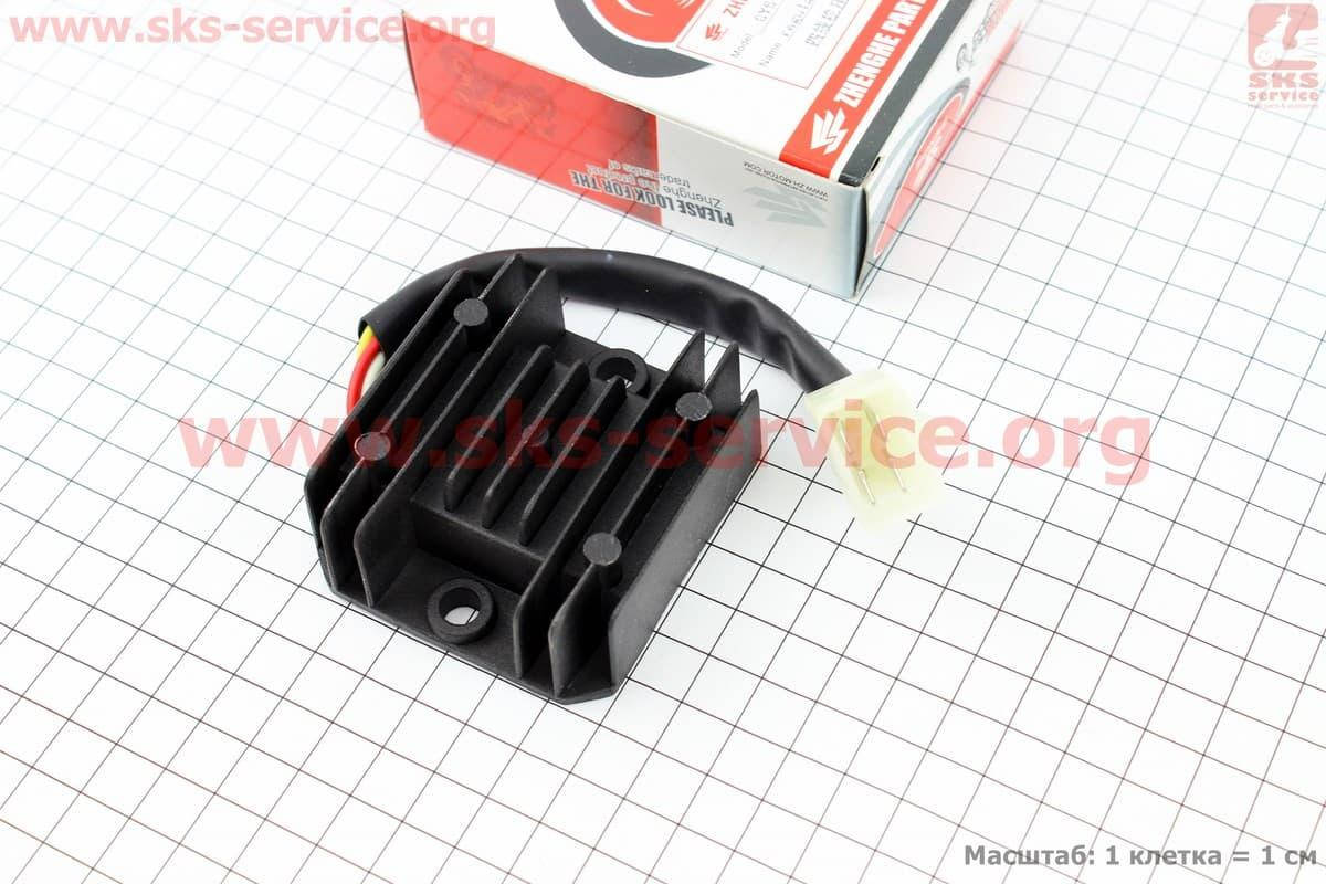 

Реле-регулятор напряжения 4 провода - "4" (разъем большой "папа") для китайских скутеров на двигатель 125,150с