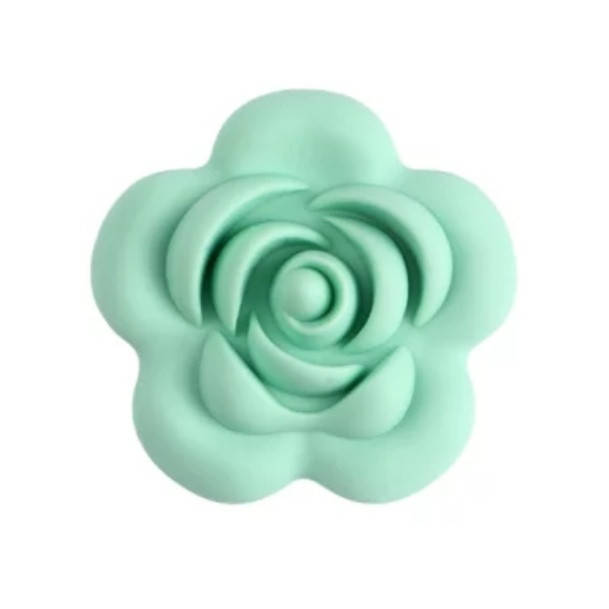 

Роза большая бусина силиконовая Мятный
