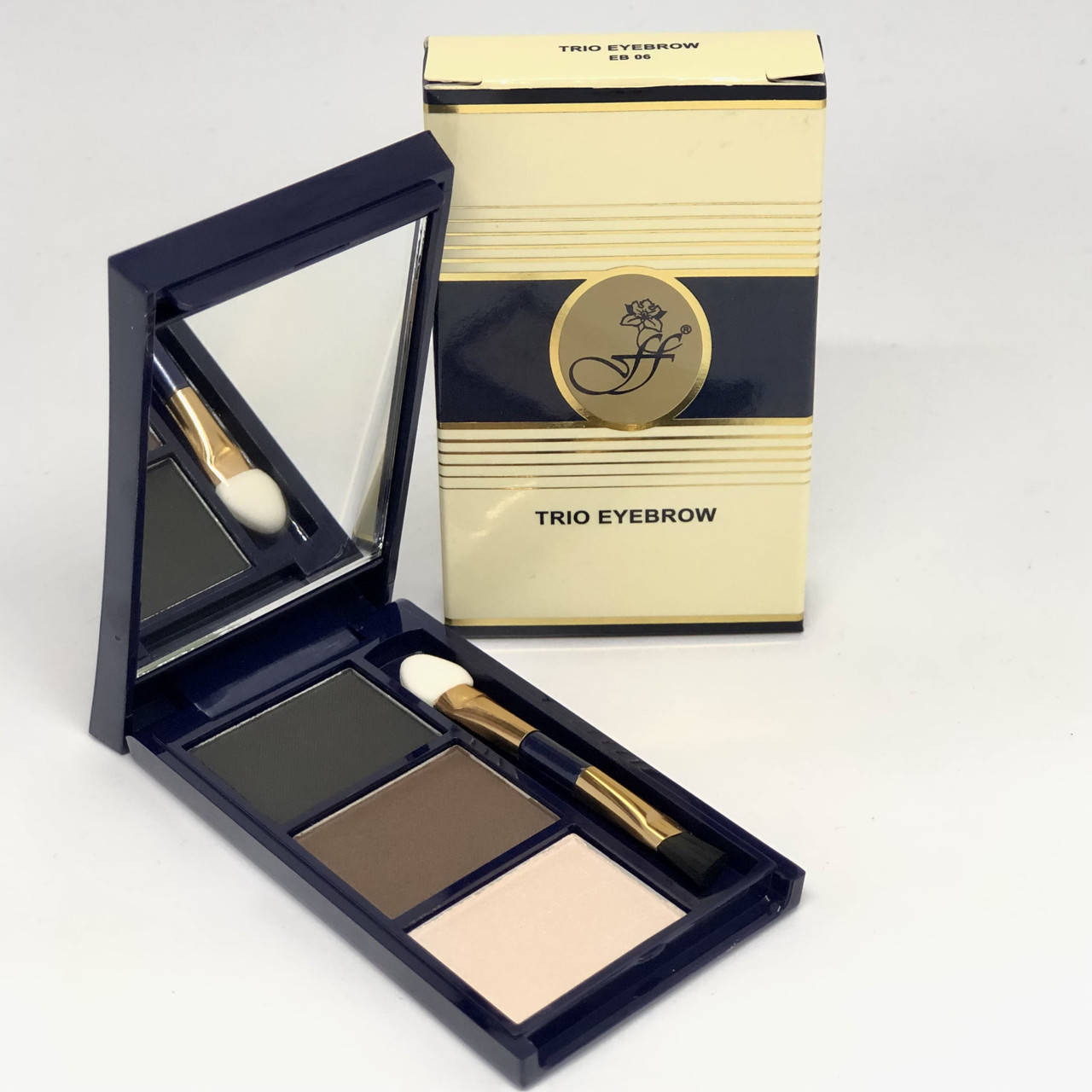 

Тени для бровей компактные тройные FFleur Trio Eyebrow EB-06 №01 №02