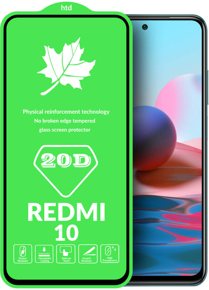 

20D Стекло Xiaomi Redmi 10 (большой радиус) (Сяоми Ксиаоми Редми 10)