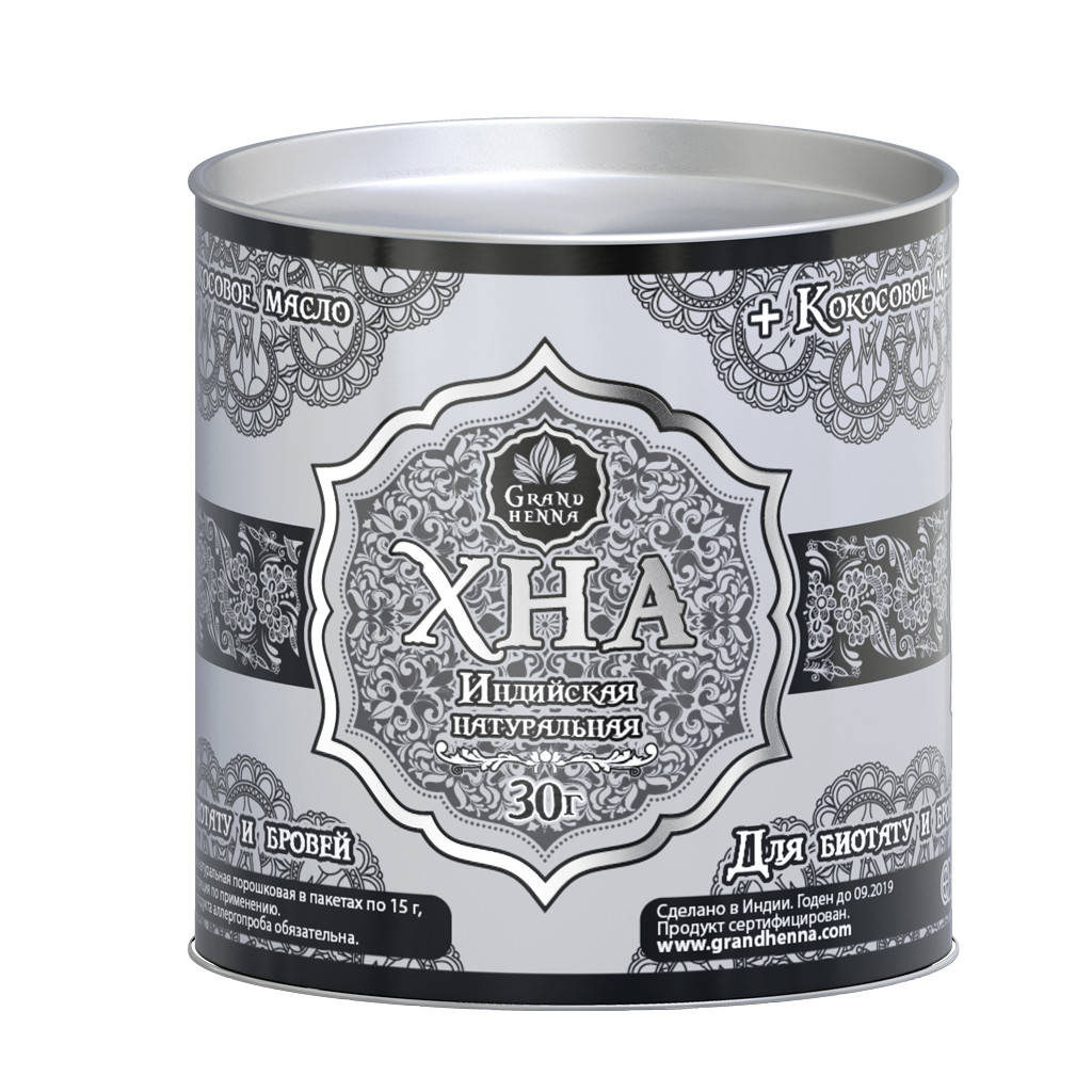 

Хна для биотату и бровей, черная 30 гр. Grand Henna