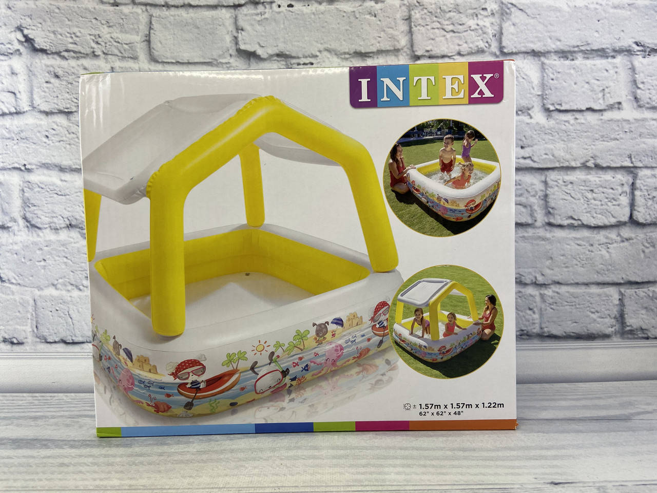 

Бассейн с навесом 157*122 см 282 л. От 3-х лет В коробке 14634 Intex