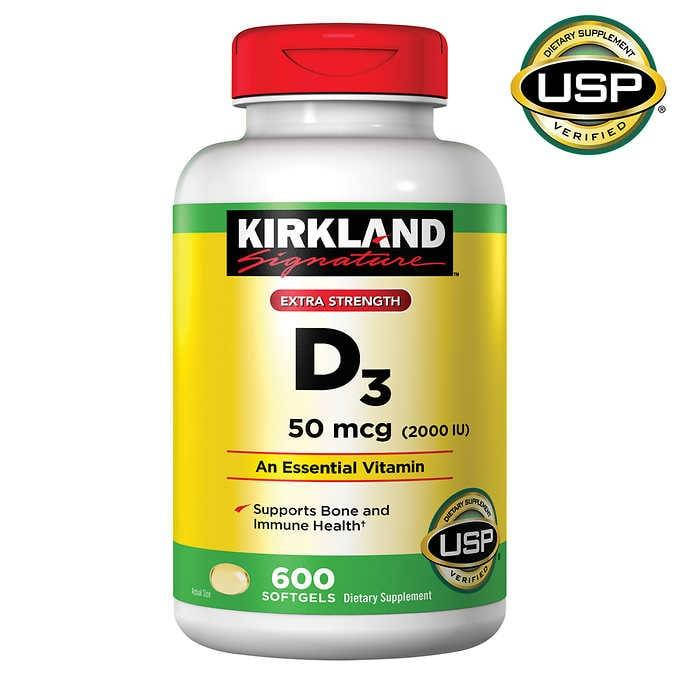 

Витамины Kirkland Signature Vitamin D3 50mcg 2000 IU годен до 06/24