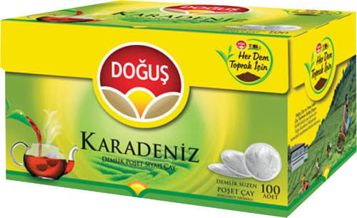 

Турецкий Чай - чёрный чай с бергоматом в пакетах для чайник DOGUS karadeniz 100 шт.