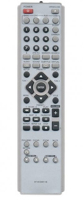

Пульт для домашнего кинотеатра LG 6710CDAK11B (AKB32273708)