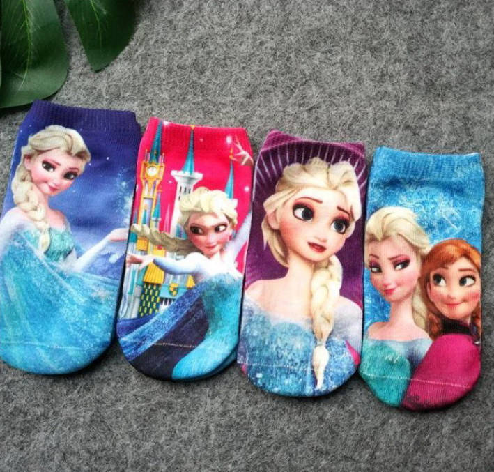 

Детские носки для девочек Анна и Эльза 2-5 лет, Разные цвета