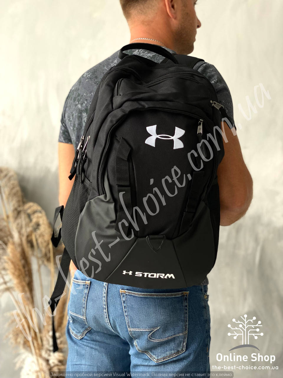 

Спортивный рюкзак UNDER ARMOUR STORM / походной туристический / для путешествий и походов, Черный