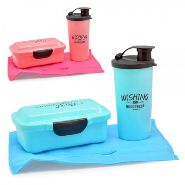 

Набор для ланча детский Stenson R-26352 2 предмета 19х21х6 см, Разные цвета