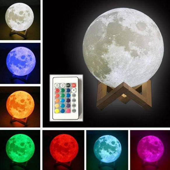 

3D нічник від аккамулятора на дерев'яній підставці 14см MOON LIGHT Li-7325