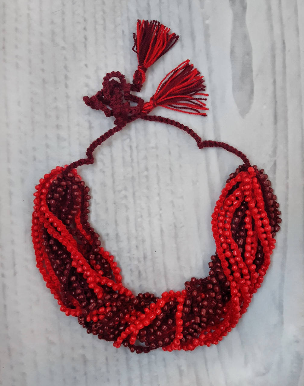 

Намисто Ексклюзив бордово-червоне