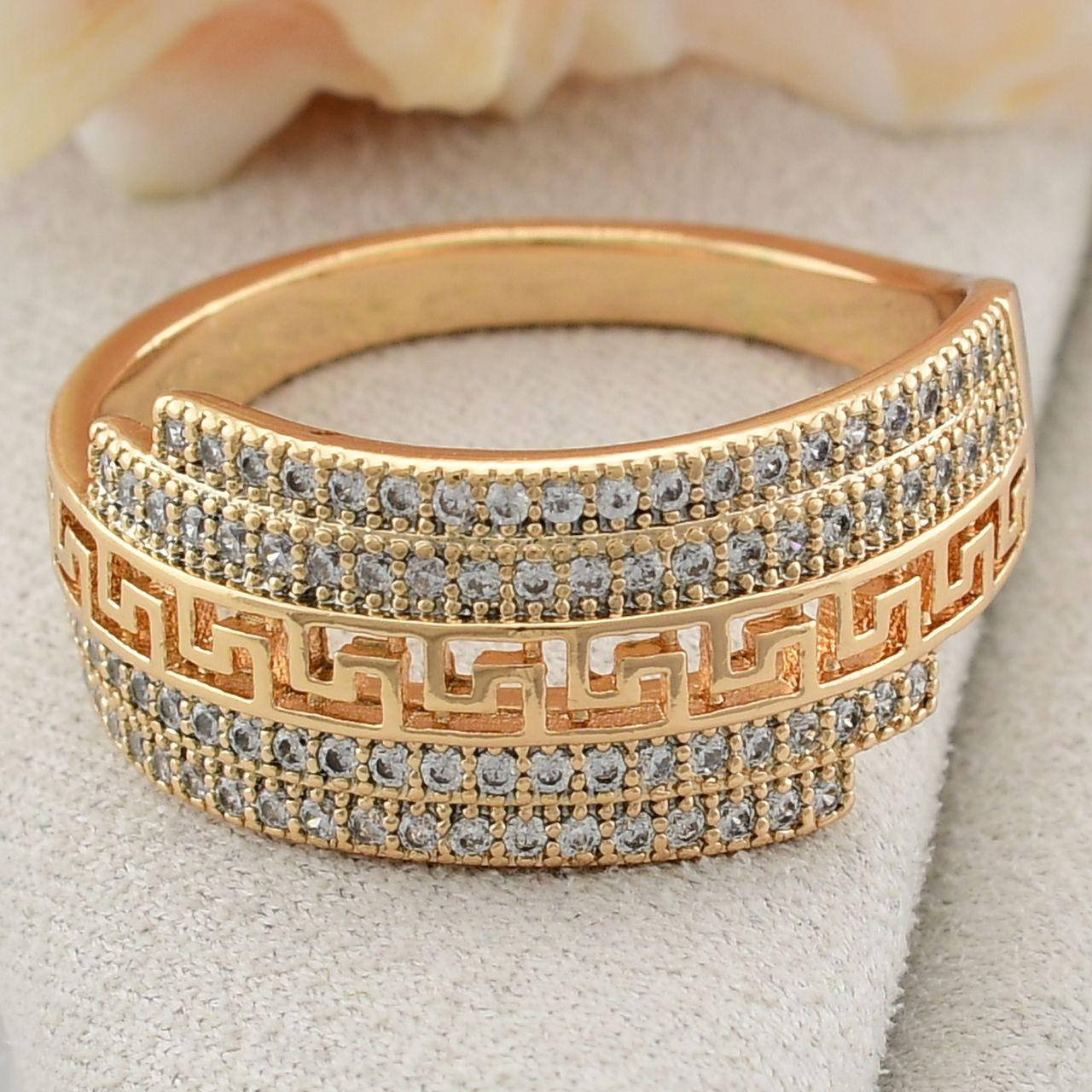 

Кольцо Xuping 30914 белые фианиты позолота 18К размер 20