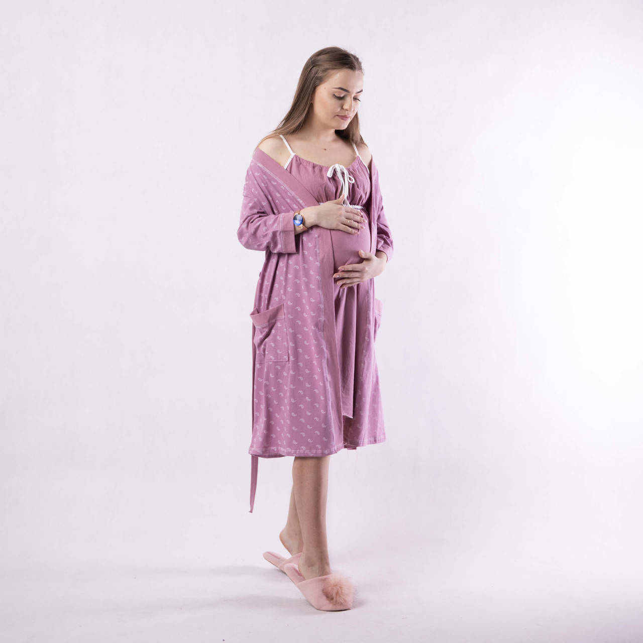 

Женский комплект халат и сорочка "Зара" 42р и 50р. 50-52