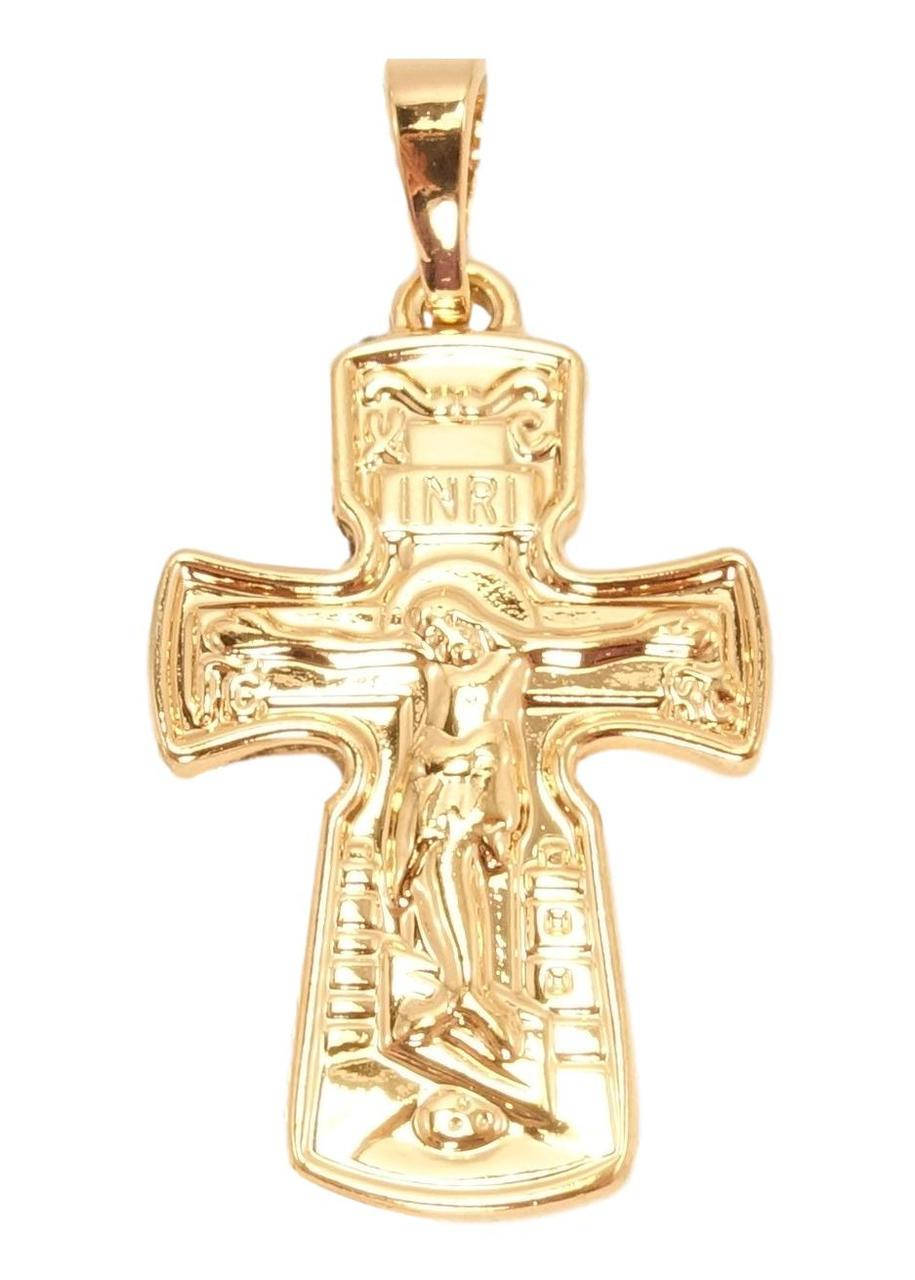

Кулон Xuping Позолота 18K "Декоративный широкий Крест Распятие"