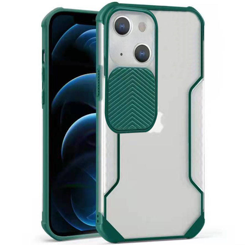 

Чехол со шторкой на камеру для Apple iPhone 13 (6.1") (Зелёный)