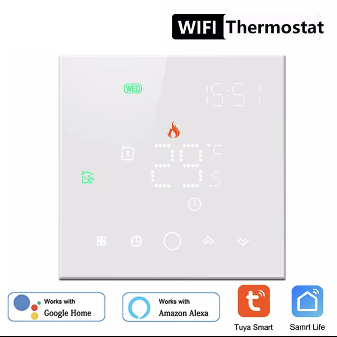 

WiFi Програмируемый терморегулятор Ecoset TGW003 WiFi с датчиком пола 3м