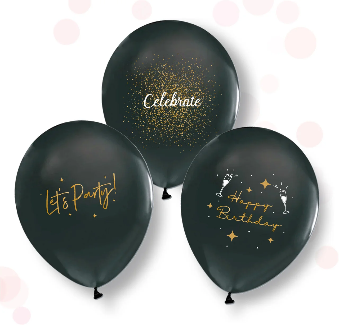 

Латексный шарик Baloon 12"(30 см) Happy Birthday, Разные цвета