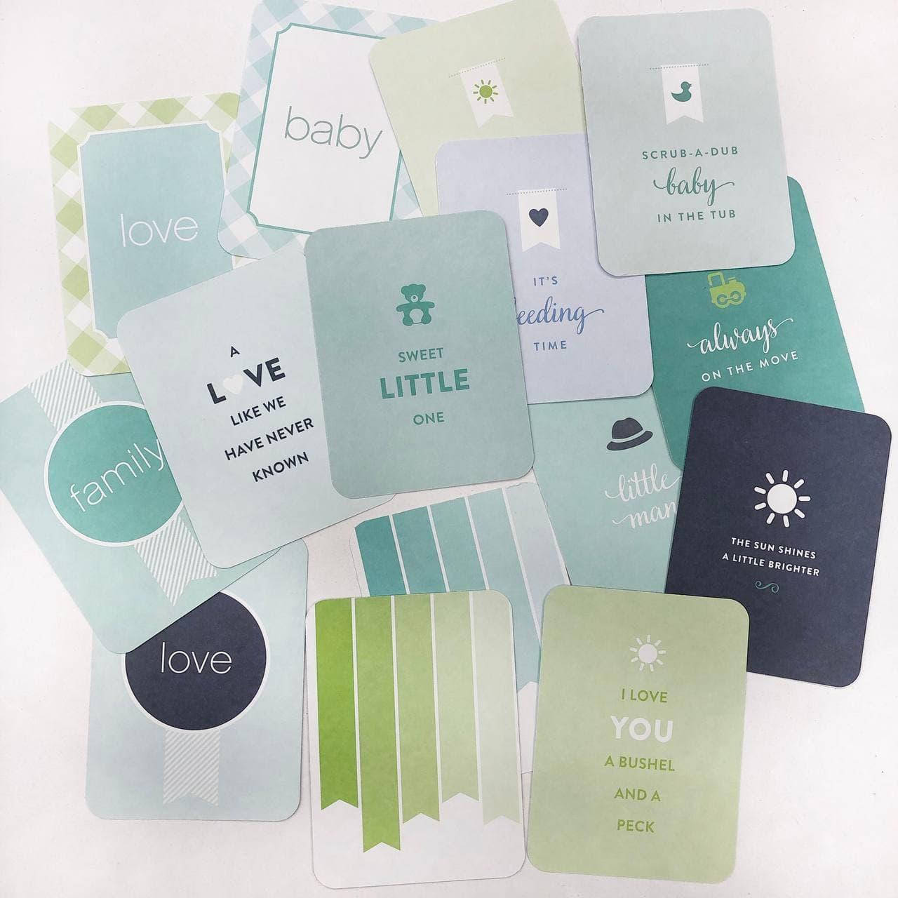 

Карточки для Project Life - Baby Boy - 7,5х10 см. - 15 шт.