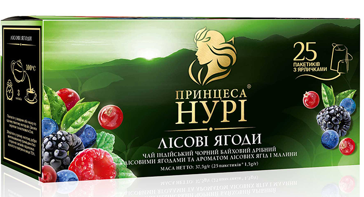 

Чай Лесные ягоды Принцесса Нури черный 25 пакетиков