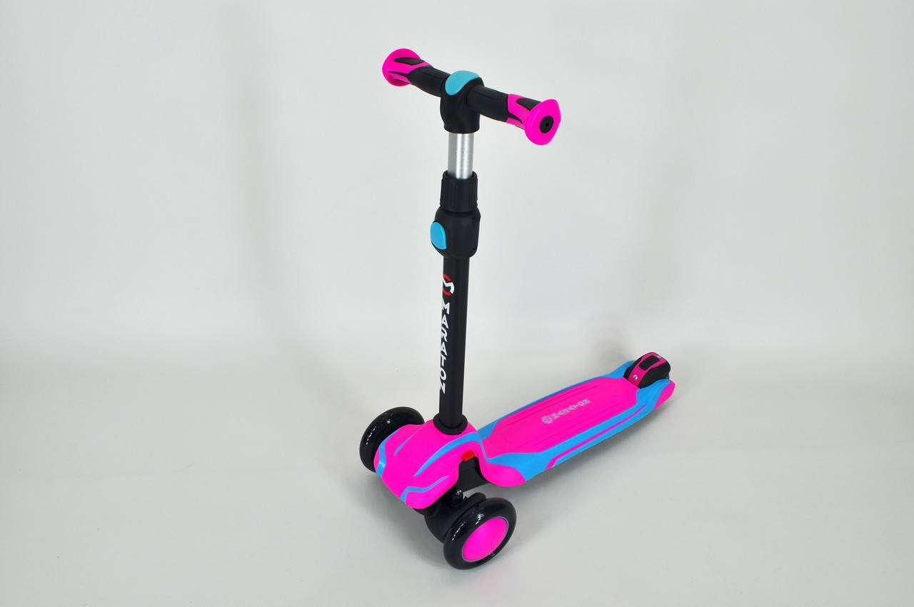 

Самокат трехколесный Maraton Global детский розово-голубой, Розовый