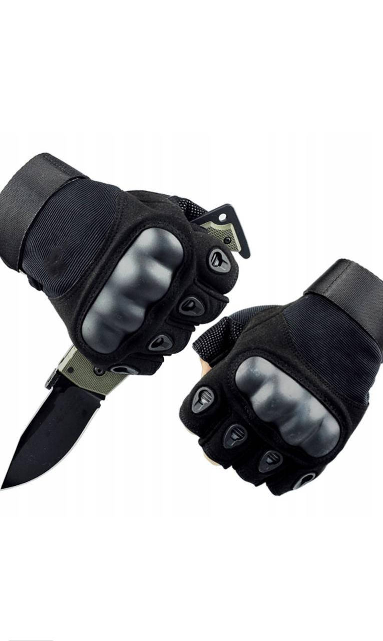 

Тактичні рукавиці безпалі з накладкою Мортал Tactical Black L