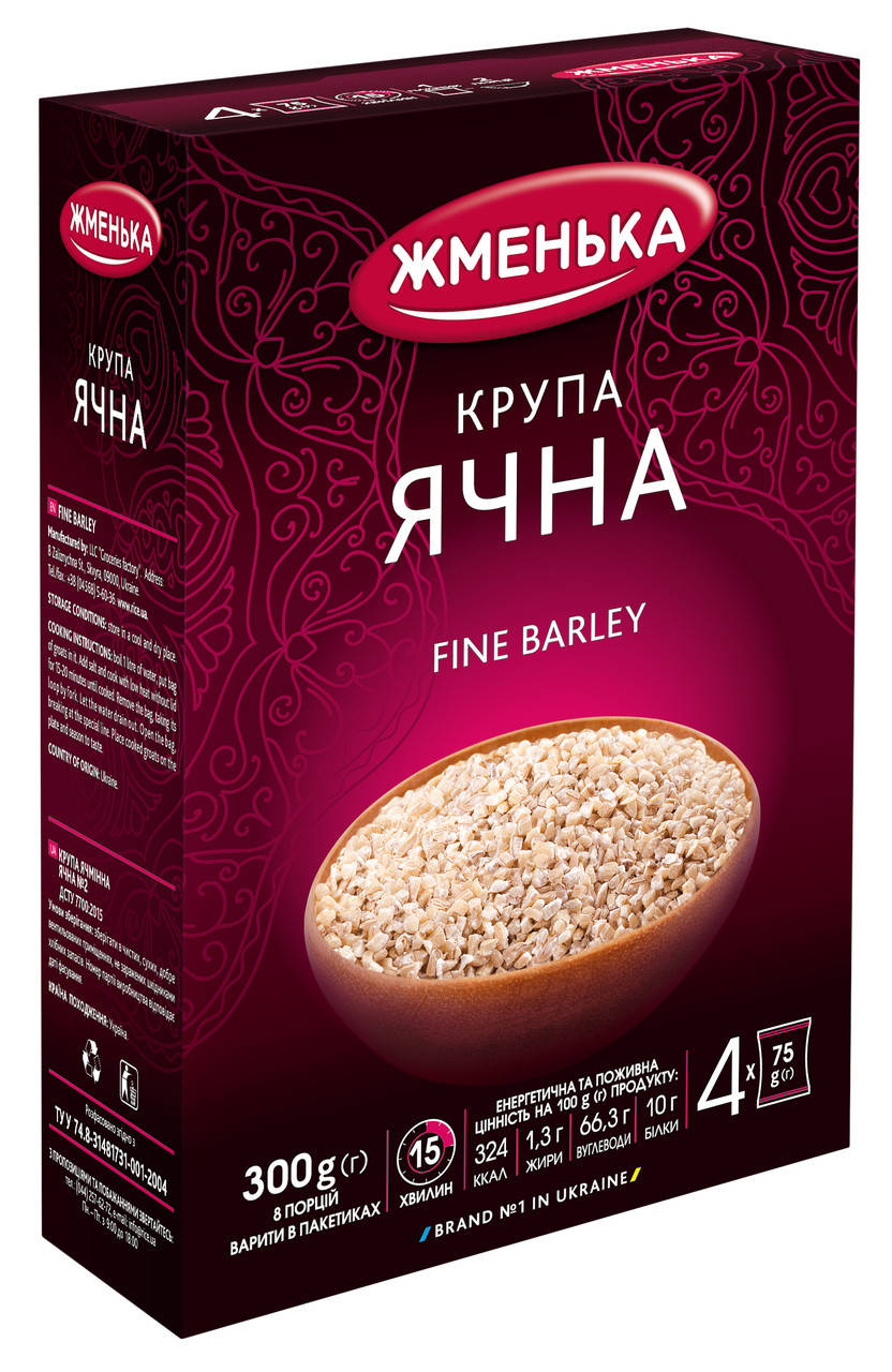 

Крупа ячневая Жменька в пакетиках для варки 4 шт х 75 г