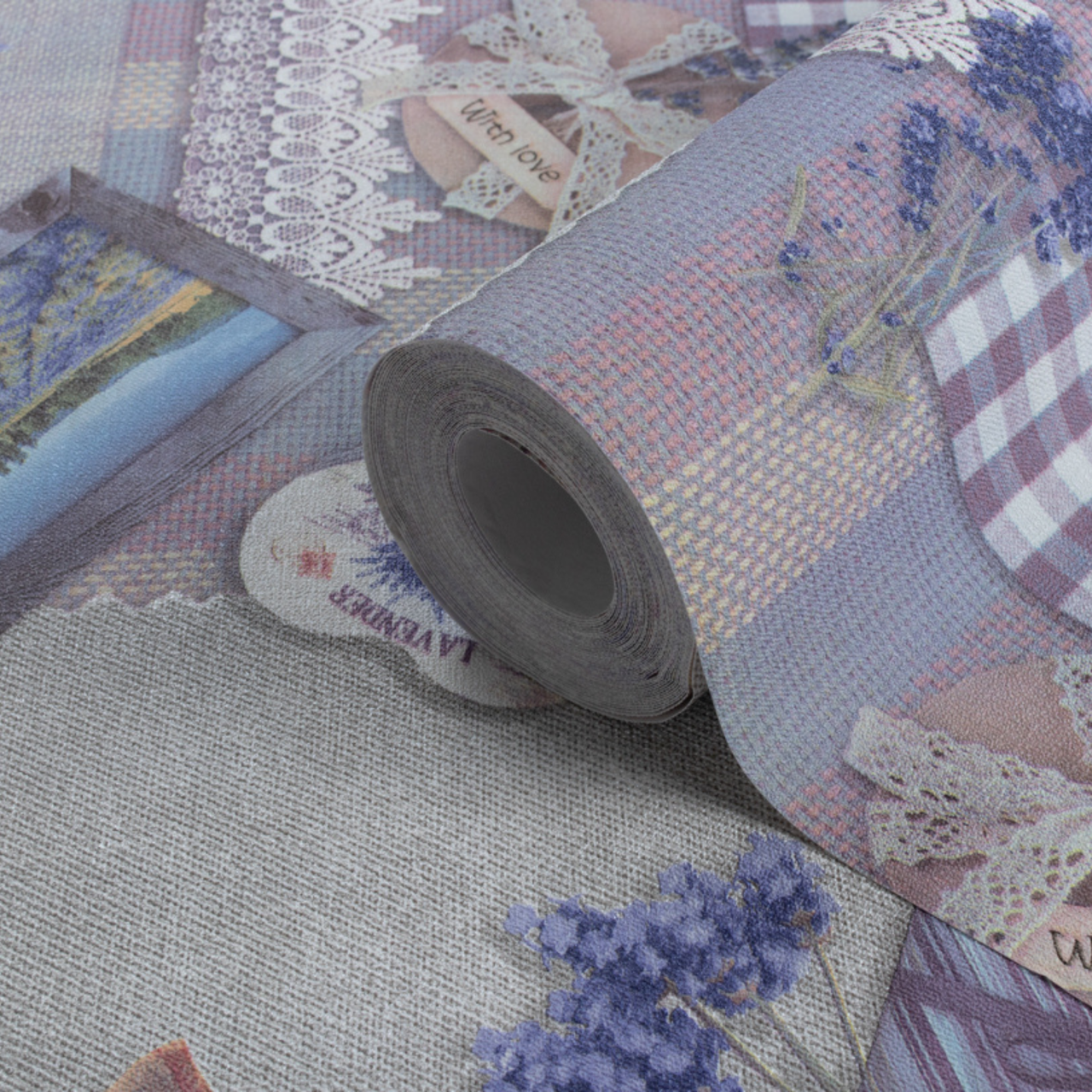 

Моющиеся обои для кухни, Виниловые обои горячего тиснения LS Лаванда ЭШТ 4-1532 Серо-фиолетовые, Фиолетовый