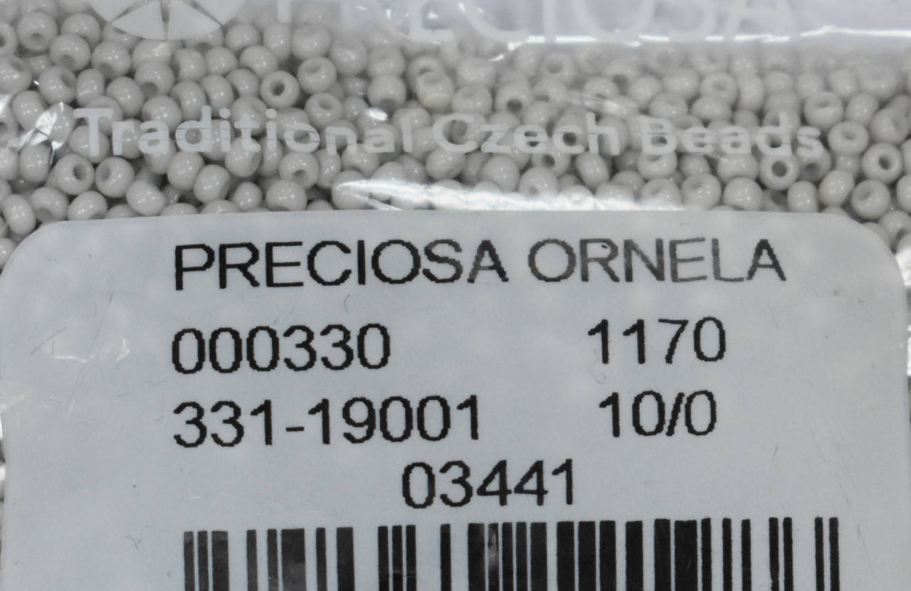 

Бисер Preciosa 10/0 цвет 03441 светло-серый 10г