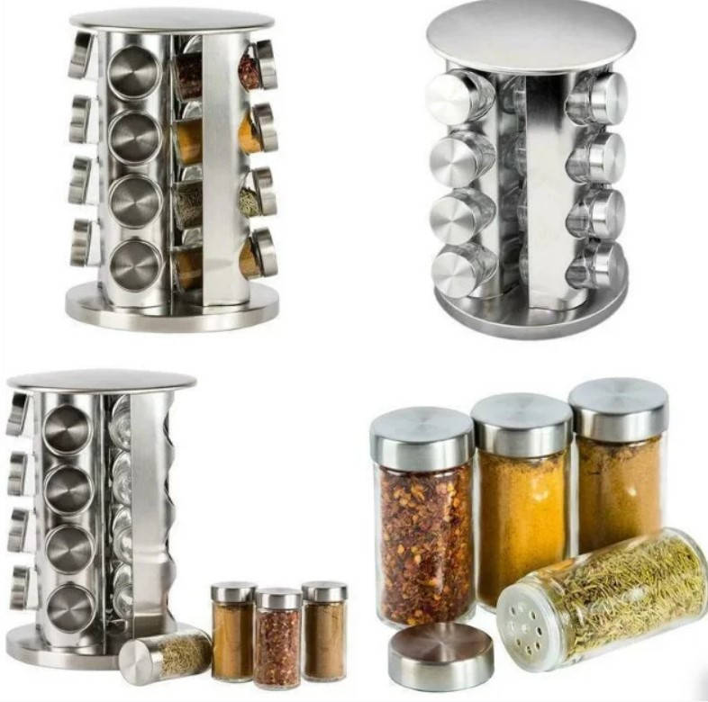 

Набор баночек карусель для специй Spice Carousel из 16 сосудов на подставке