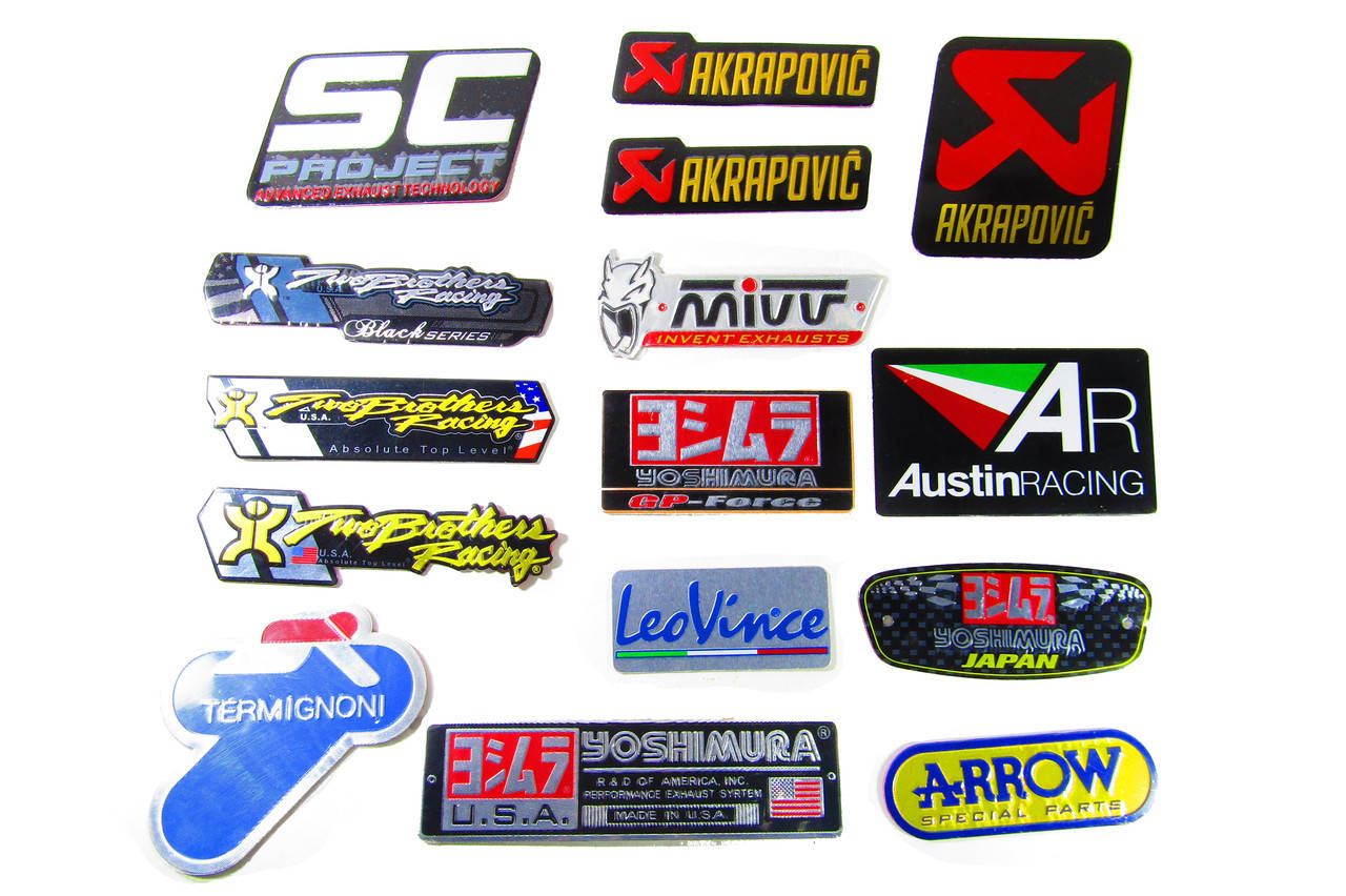 

Наклейка на глушитель термостойкая Two Brothers TERMIGNONI Yoshimura AKRAPOVIC Mivv Leo Vince ARROW SC