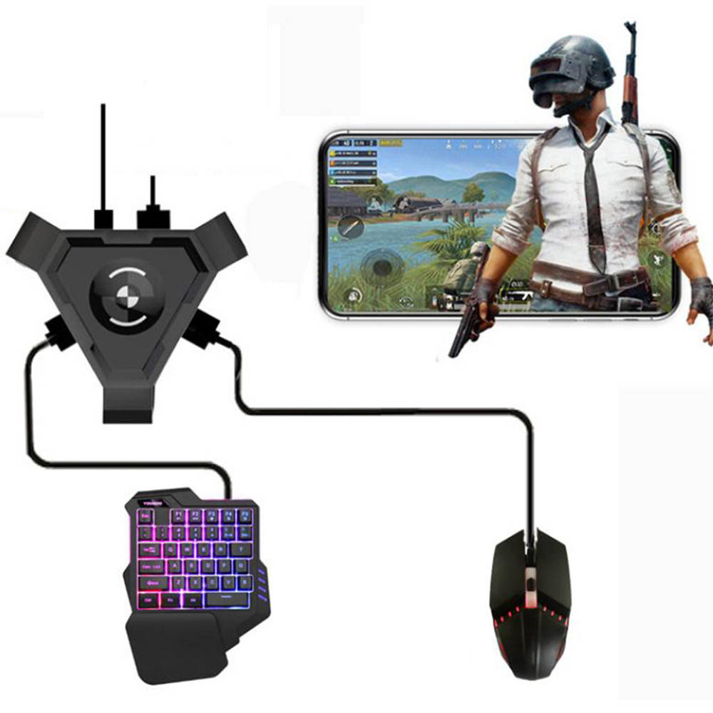 

Игровой комплект 3-in-1 K103 (клавиатура+мышка M3+ переходник) с подсветкой, Black