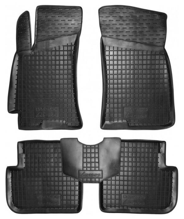 

Авто коврики в салон Daewoo Lanos (Avto-Gumm) Автогум (4 шт.) + перемичка. Ковры салона, Черный