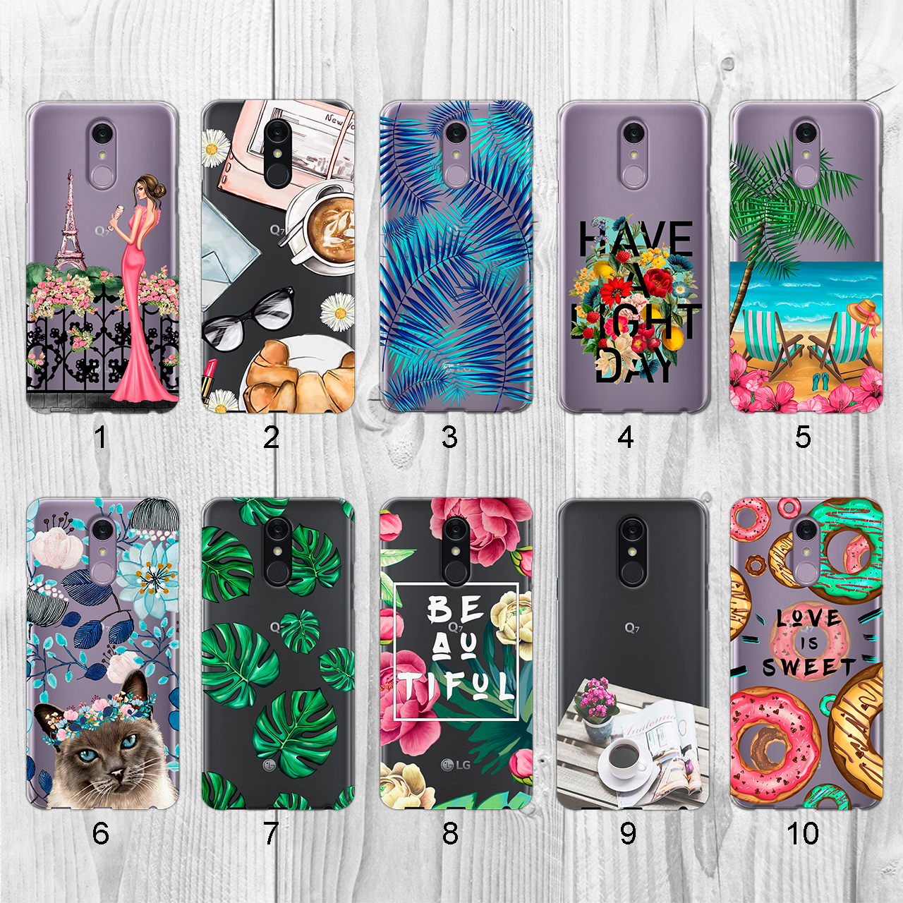 

Силиконовый чехол с рисунком для LG Q7 (new collection)