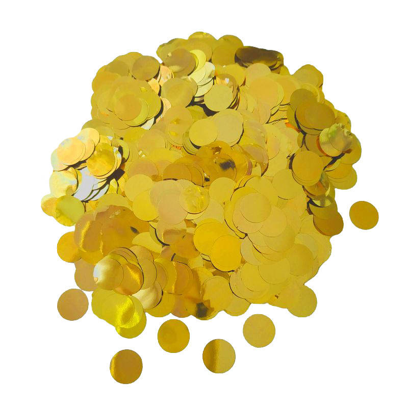 

Конфетти Кружочки 12мм золото 50г