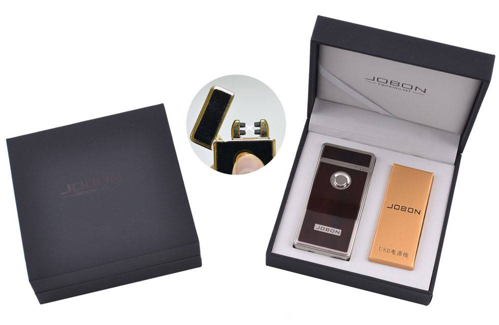 

Электроимпульсная зажигалка USB Jobon 4885 двойная молния