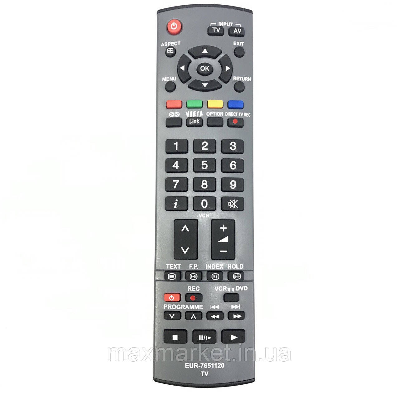 

Пульт дистанционного управления для телевизора PANASONIC EUR 7651120 VIERA PLASMA [TV]