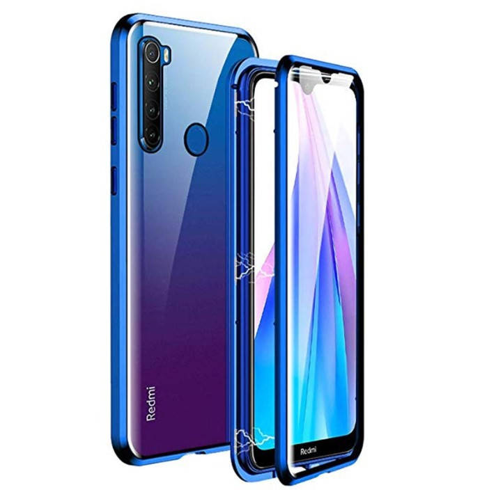 

Магнитный чехол Magnetic для Xiaomi Redmi Note 8T два стекла (Разные цвета)