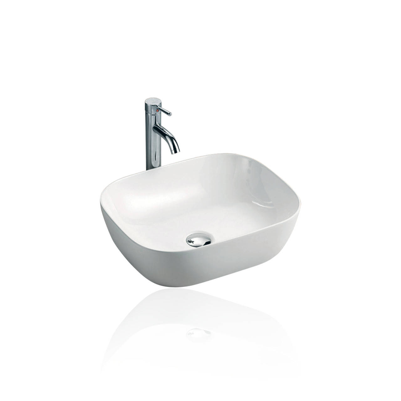 

Умывальник KOLLER POOL серии ROUND на столешницу 490х395 мм RN-0490-WB, Белый