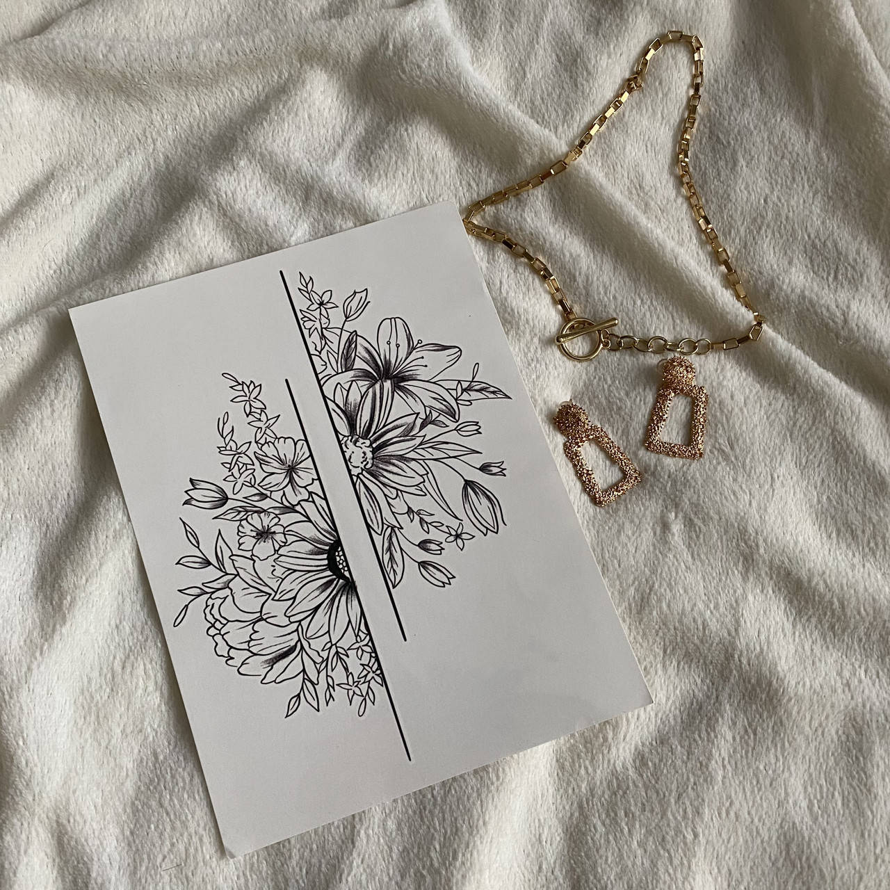 

Временная татуировка цветы №2