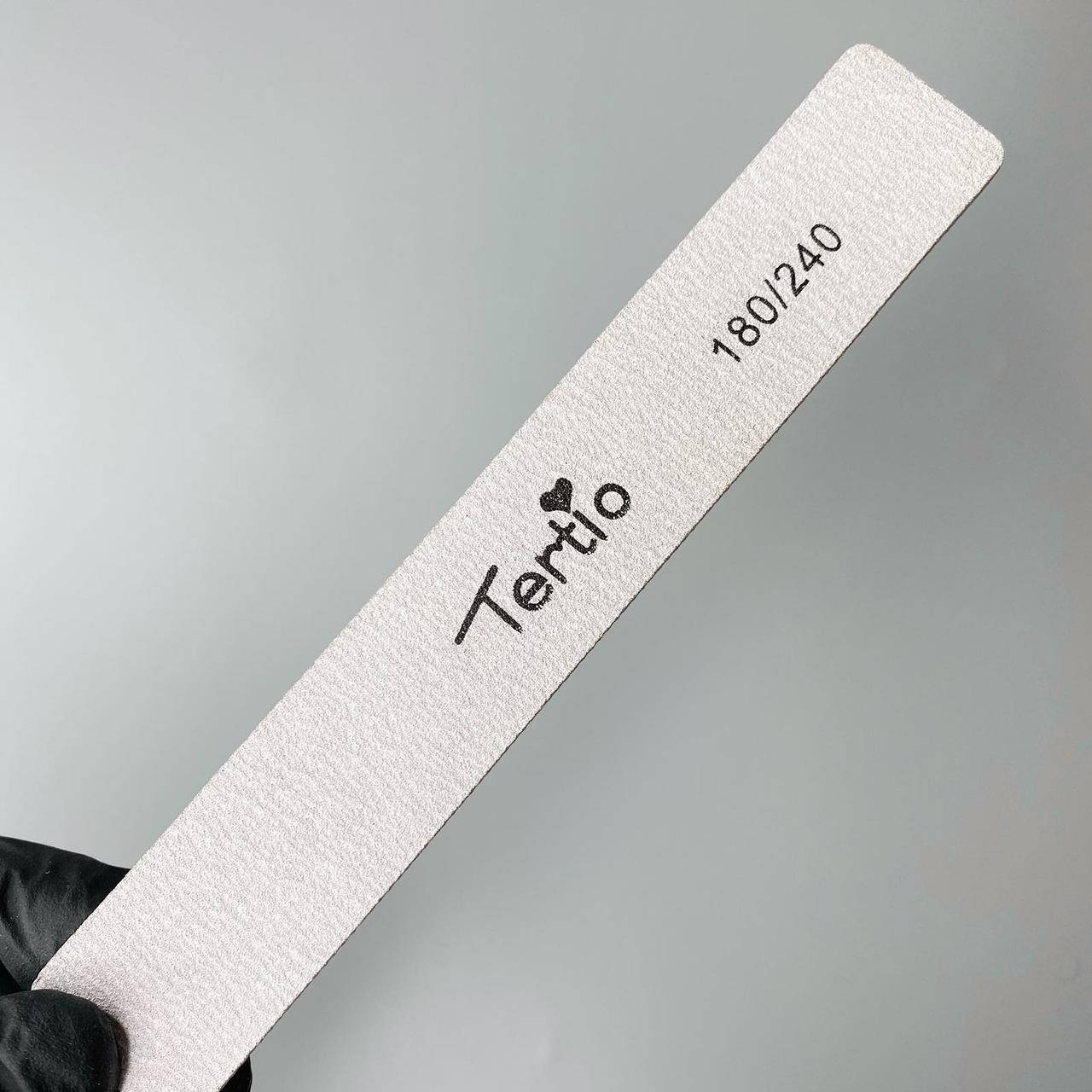 

Пилка для ногтей прямоугольная Tertio 180/240 прямая