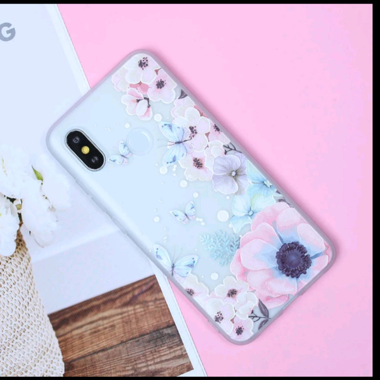 

Чехол с 3D рисунком Flowers Case для Xiaomi Mi A2 Lite / Redmi 6 pro