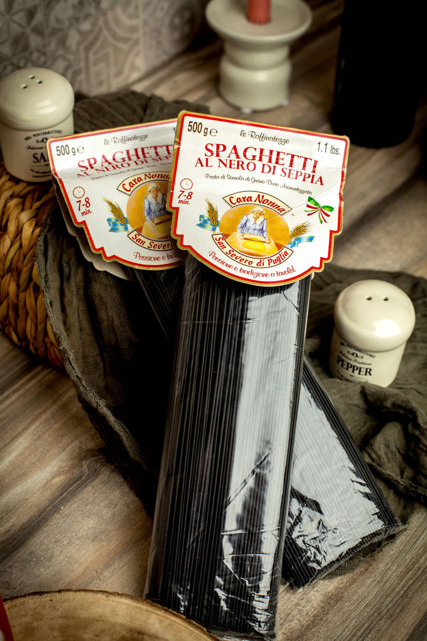 

Спагетти с чернилами каракатицы "Cara Nonna". 500 гр. Италия
