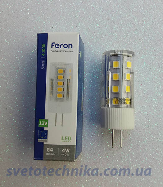 

Светодиодная лампа Feron LB-423 G4 4W 12V 4000K (белый нейтральный)