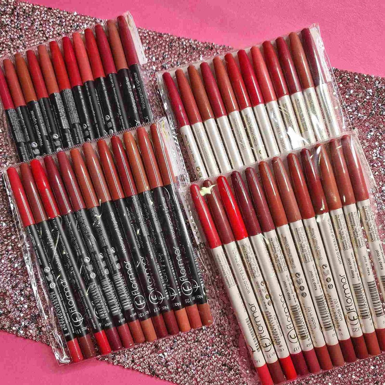 

Набор карандашей для контура губ Flormar Waterproof Lipliner 12 шт.