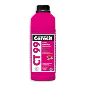

CERESIT CT-99 Грунтовка с антимикробной добавкой, 1л, Белый